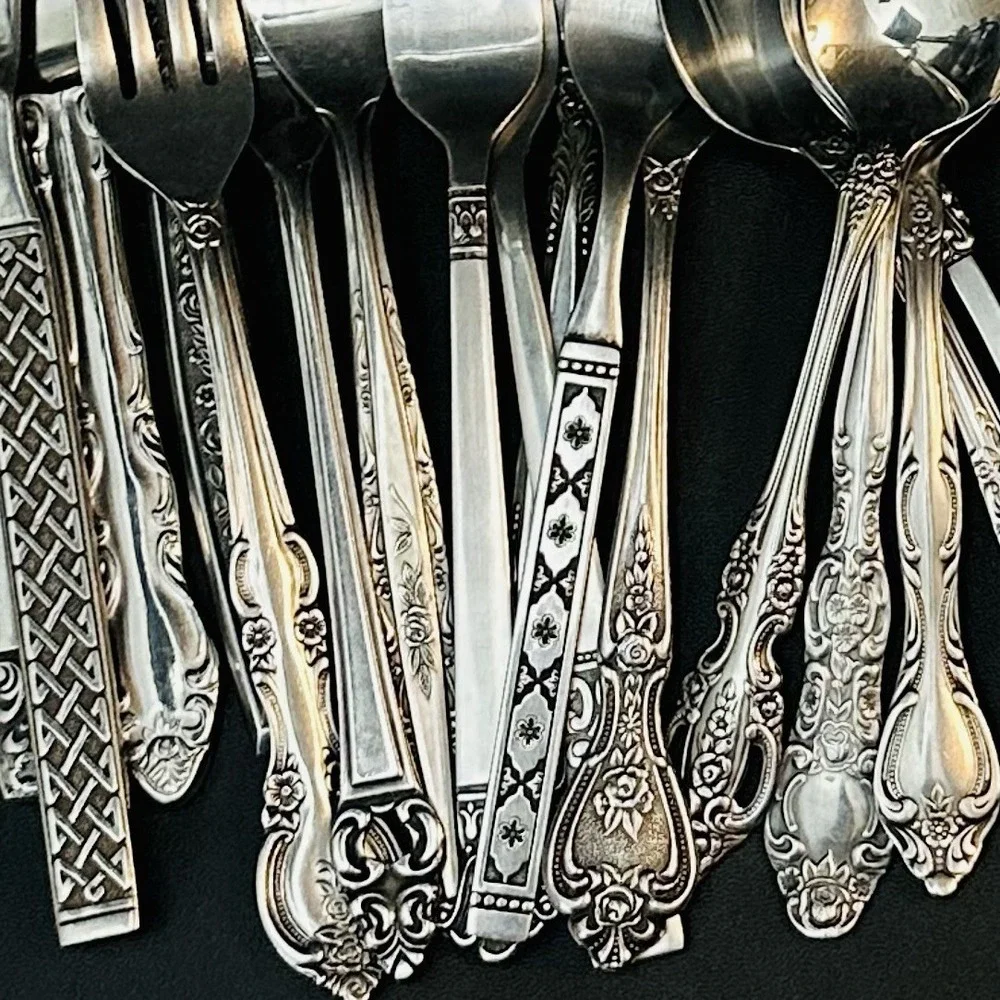 40 Vtg Stainless Flatware Mismatched Japan EKCO National Interpur Oneida Mixed